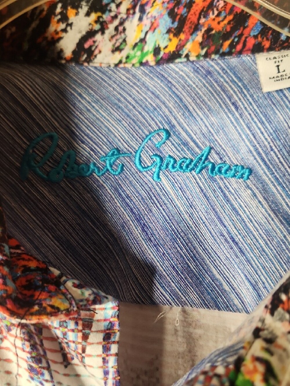 Robert Graham Men's High Times Patterned Woven Shirt - Multi Large Nwt - Picture 13 of 15
